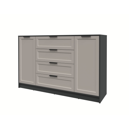 Тумба Тренд КТ-Т160 (Антрацит ЛДСП/ Луна ЛМДФ) Ш1600 В1020 Г451 Тумба Тренд КТ-Т160 (Антрацит ЛДСП/ Луна ЛМДФ) Ш1600 В1020 Г451